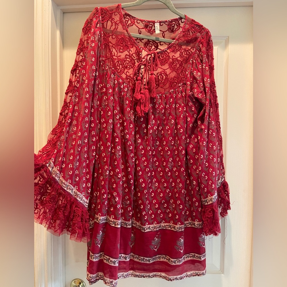 Free People NWOT Red Dress